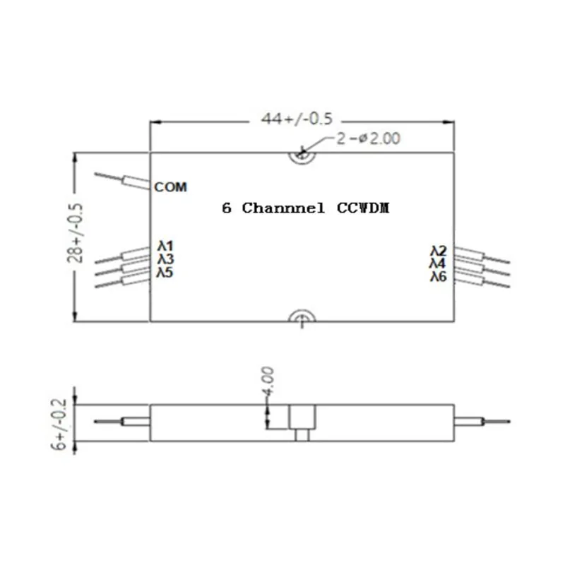 6 kanal kompakt cwdm (ccwdm)